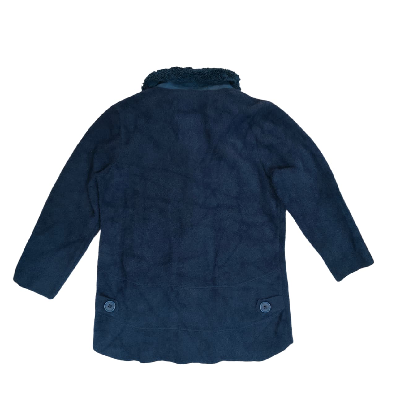 Women's Overcoat - Navy Blue (L)