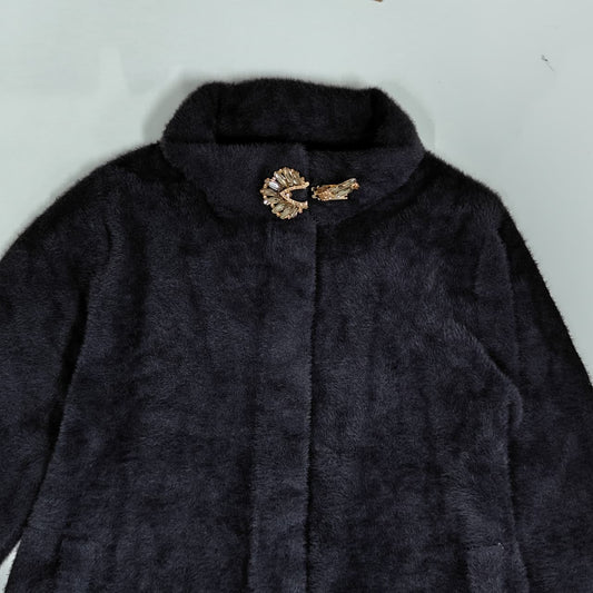 Women's Long Coat - Purplish Grey (M)