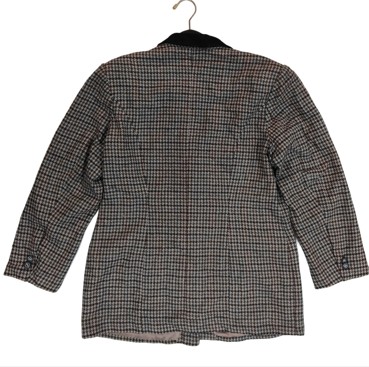 Women’s Blazer - Brown & Grey Checkered (S)