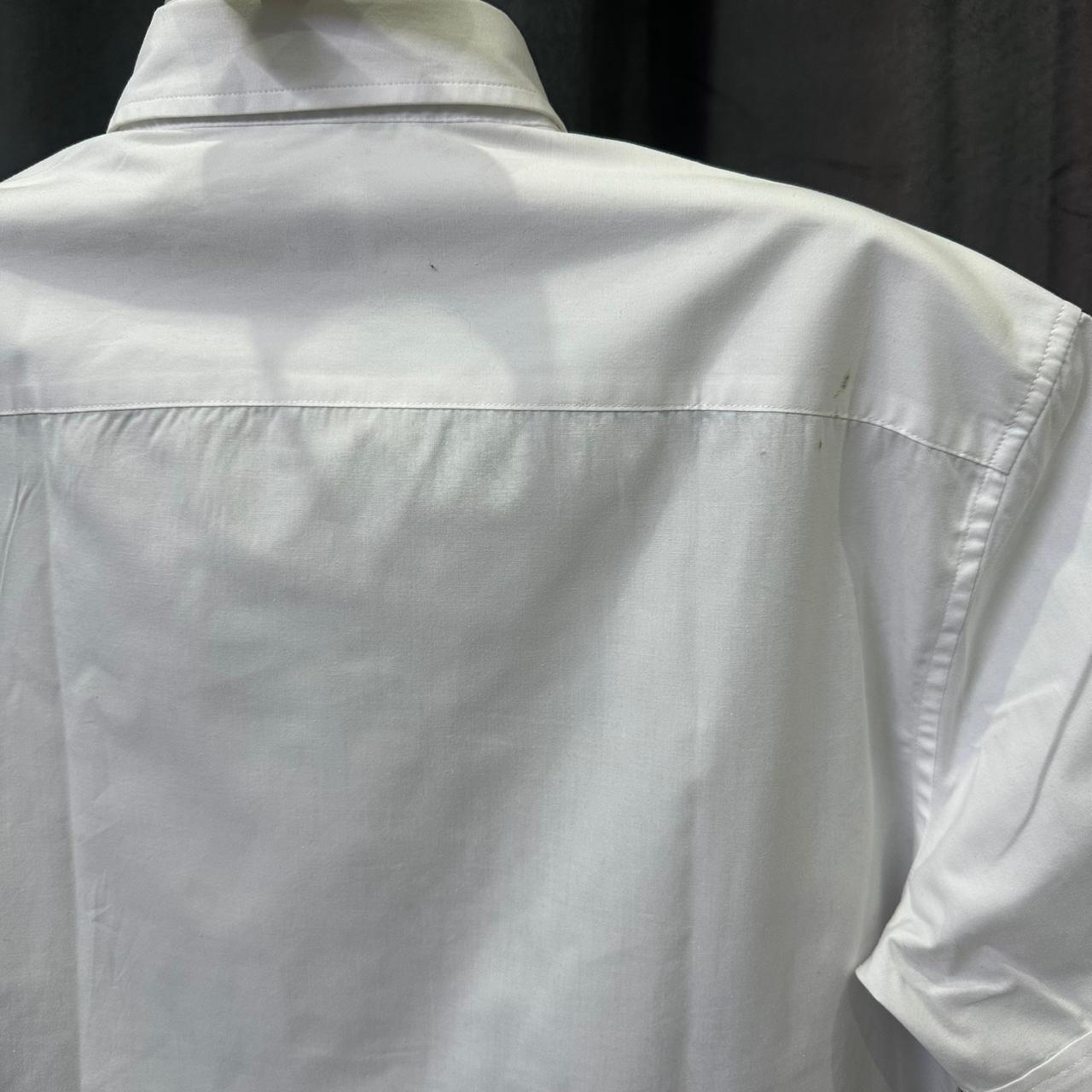 Men’s Shirt - White & Grey (L)