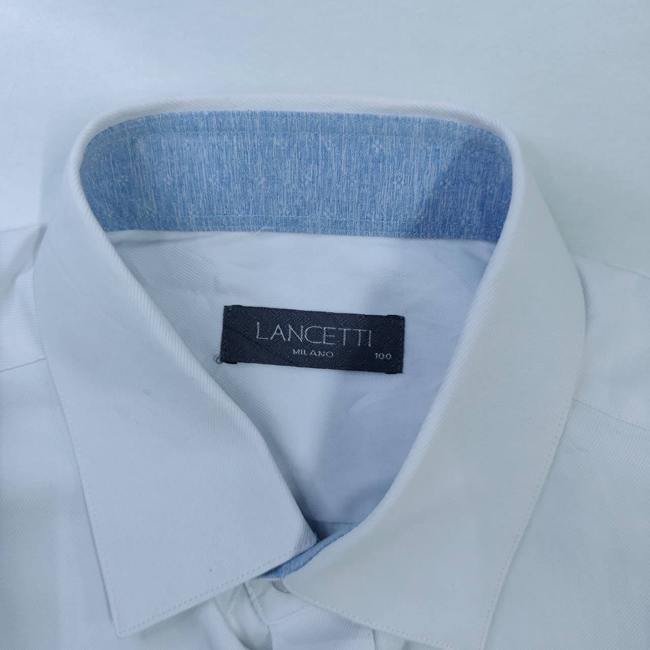 Lancetti Milano Men’s Vintage Shirt - White( XL)