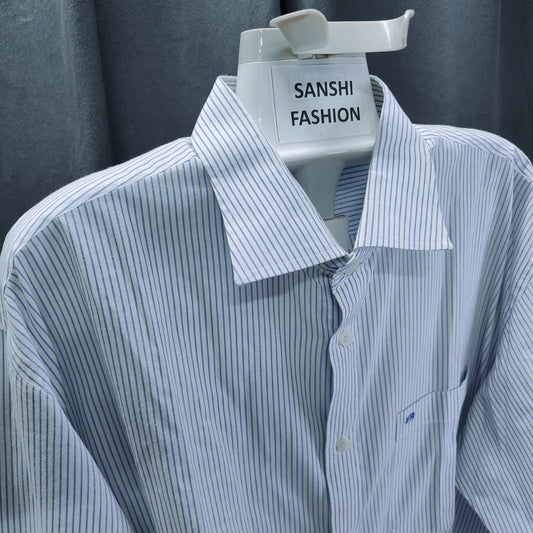 Men's Shirt- Sky Blue Stripe(4XL)