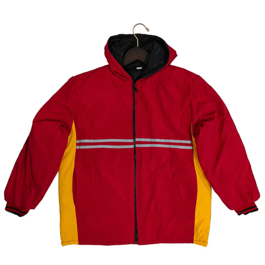 Men’s Hooded Jacket - Red & Yellow (3XL)