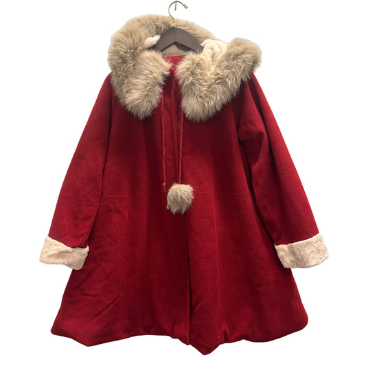 Women's Hooded Long Coat - Red (XL)