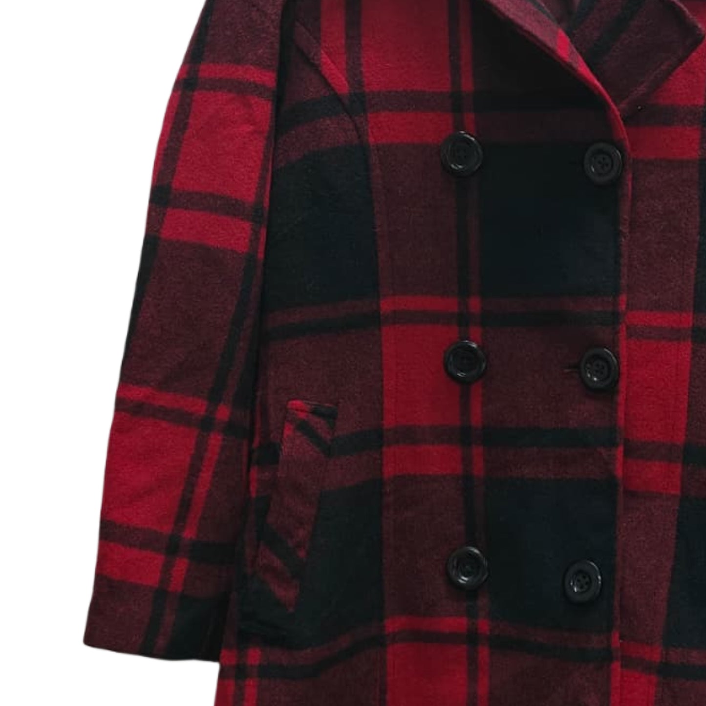 Women’s Coat - Red & Black Checkered (S)