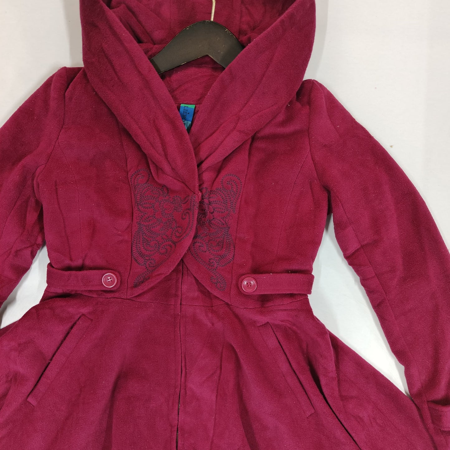 Women’s Hooded Overcoat - Reddish Pink (2XS)