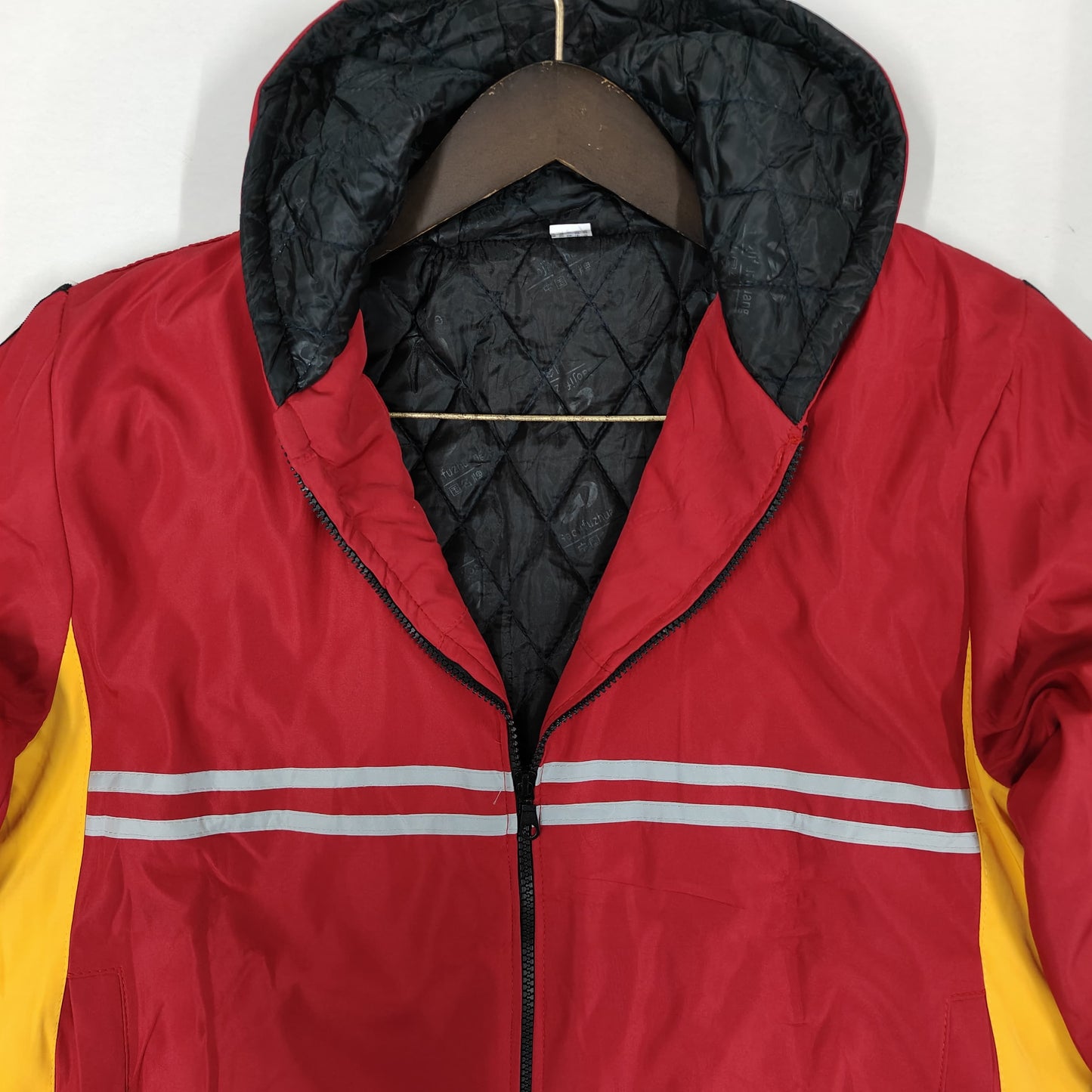 Men’s Hooded Jacket - Red & Yellow (3XL)