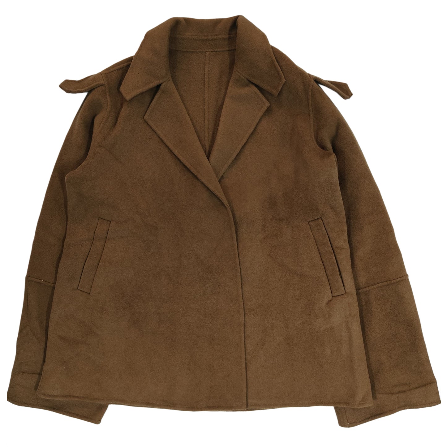 Women's Short Overcoat - Brown (XXL)
