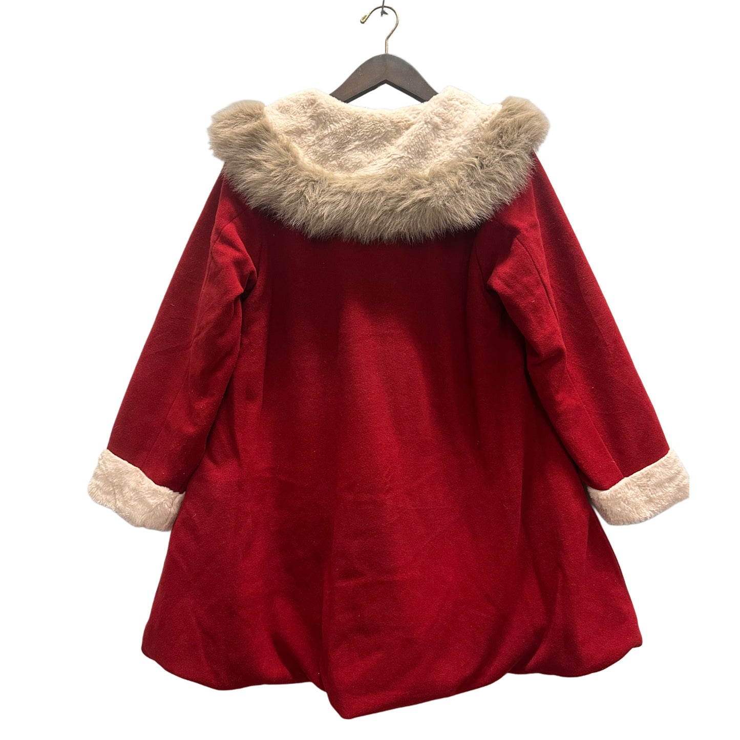 Women's Hooded Long Coat - Red (XL)