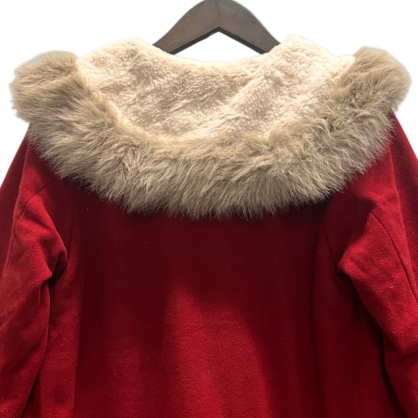 Women's Hooded Long Coat - Red (XL)