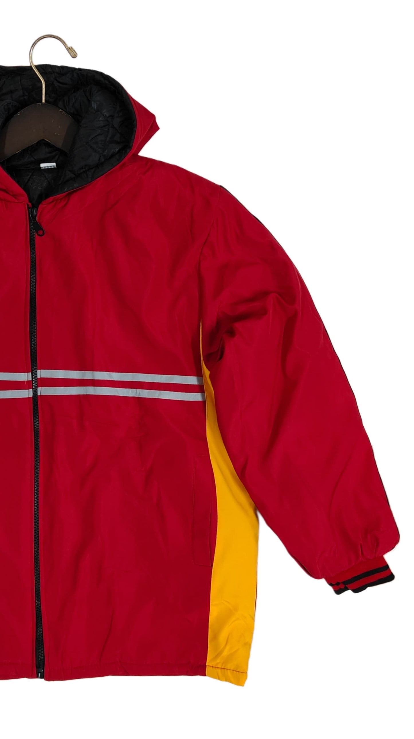 Men’s Hooded Jacket - Red & Yellow (3XL)