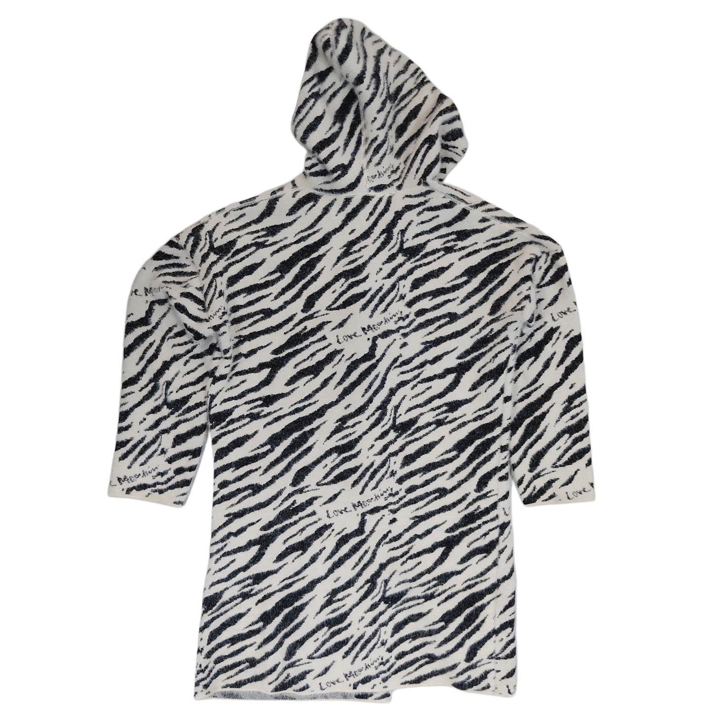 Women's Hooded Long Coat - Zebra (XL)