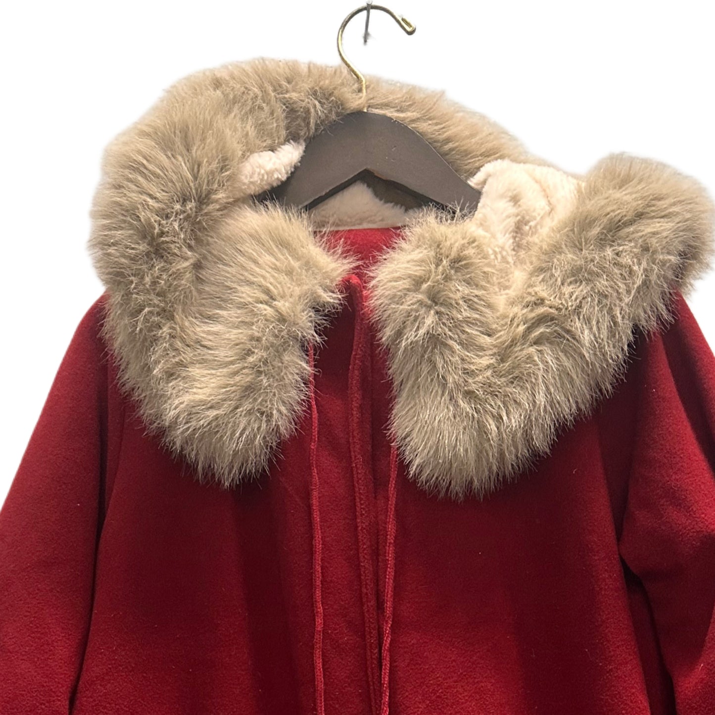 Women's Hooded Long Coat - Red (XL)