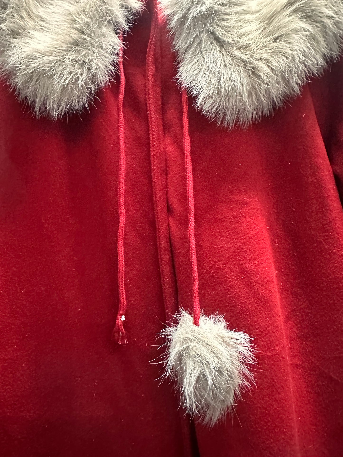 Women's Hooded Long Coat - Red (XL)