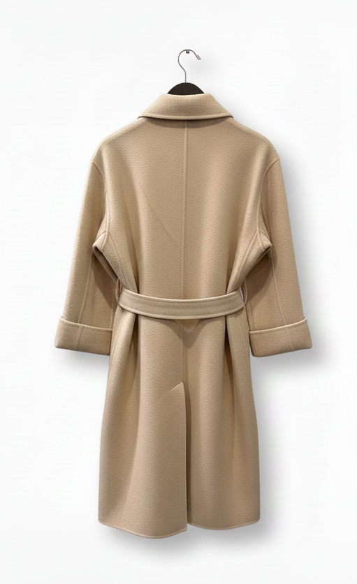 Women's Longcoat - Beige (Large)