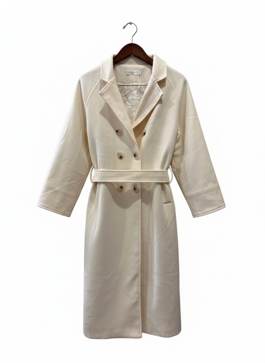 Women's Longcoat - Ivory (Large)