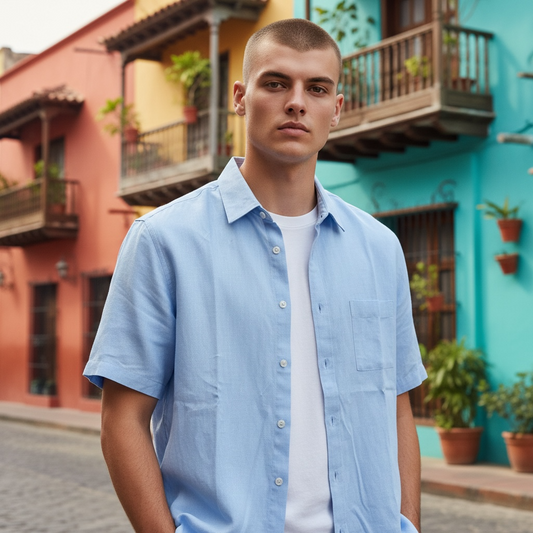 Giorgio Ferri Men's Shirt - Sky Blue (M)