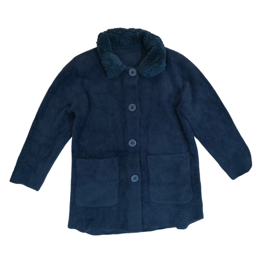 Women's Overcoat - Navy Blue (L)