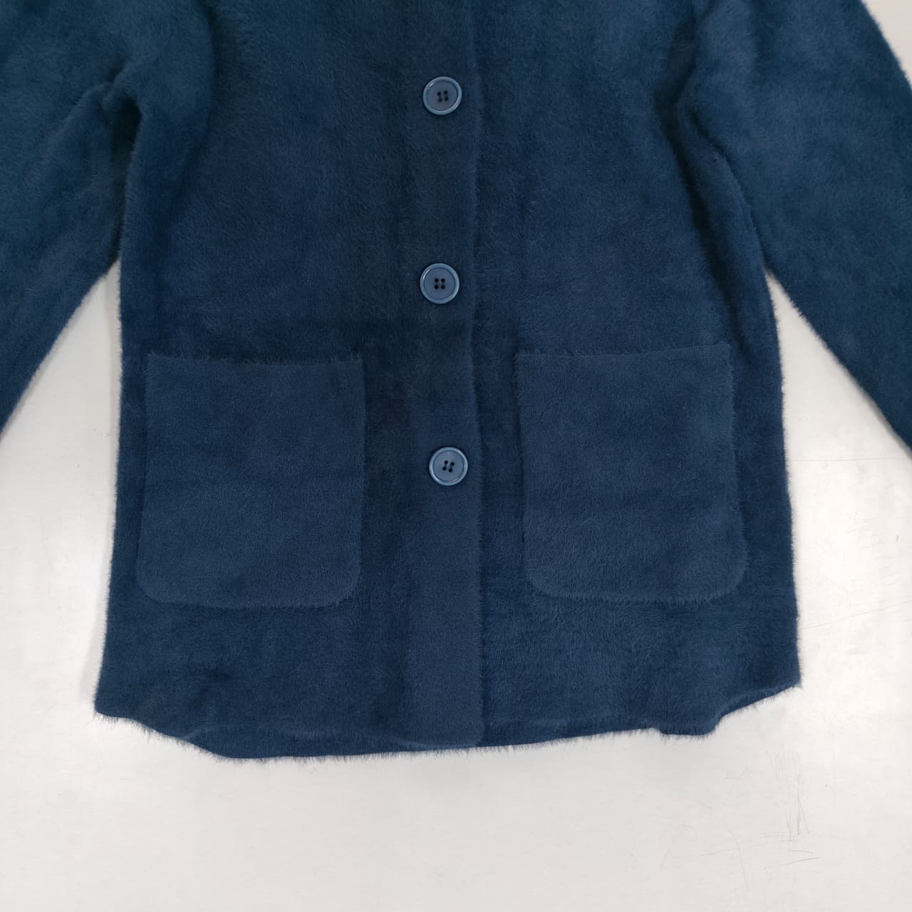 Women's Overcoat - Navy Blue (L)