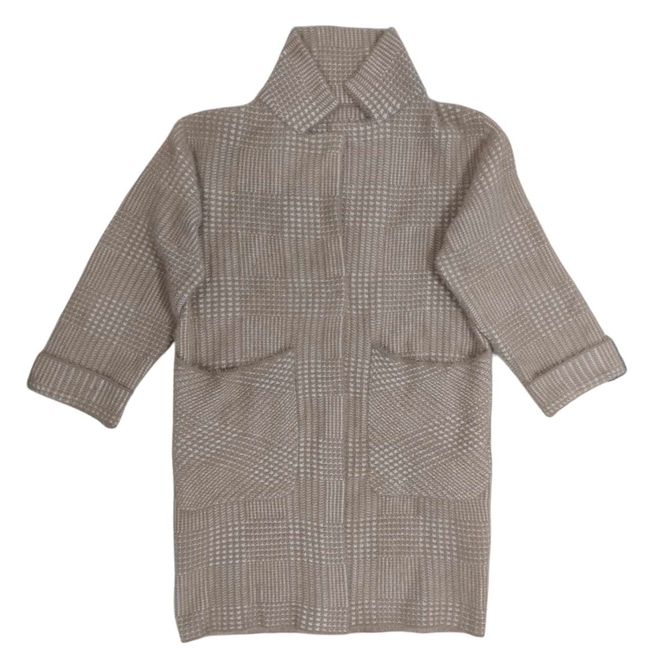 Women's Coat - Coffee Checkered (L)