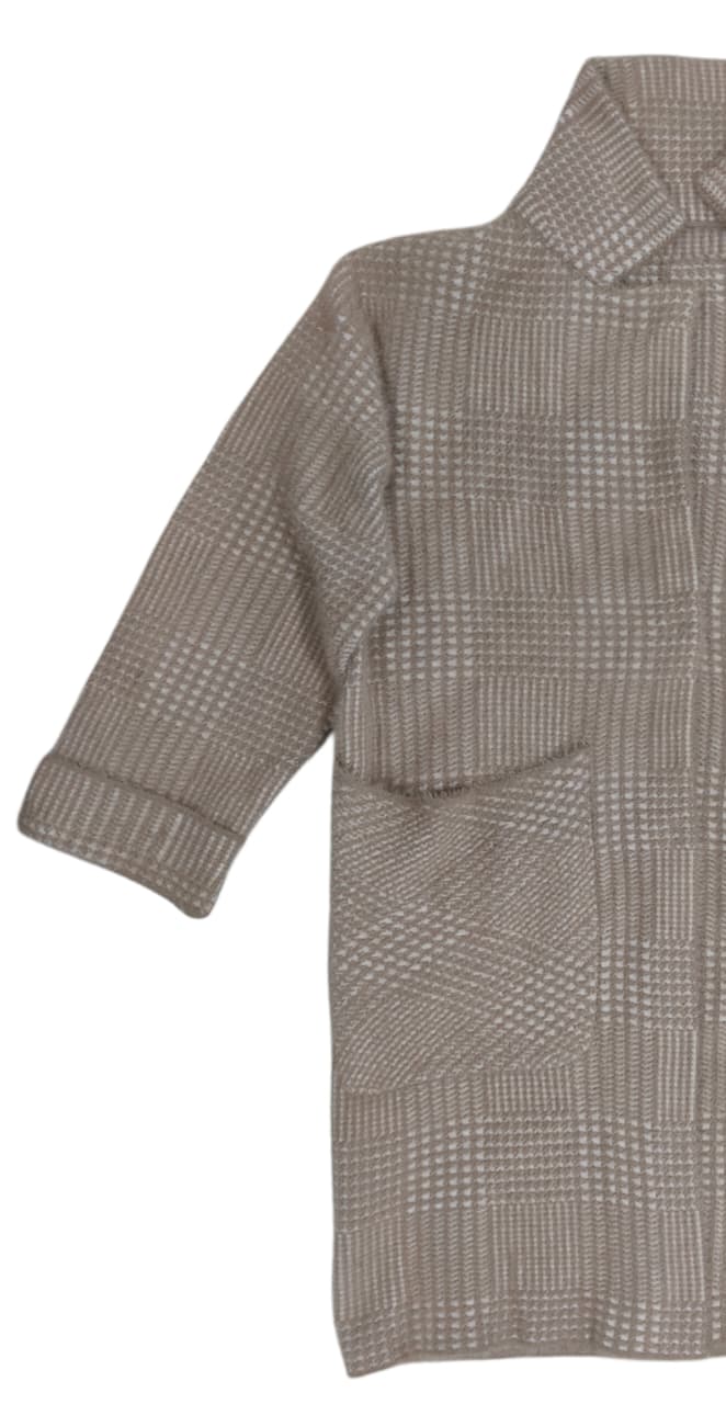 Women's Coat - Coffee Checkered (L)