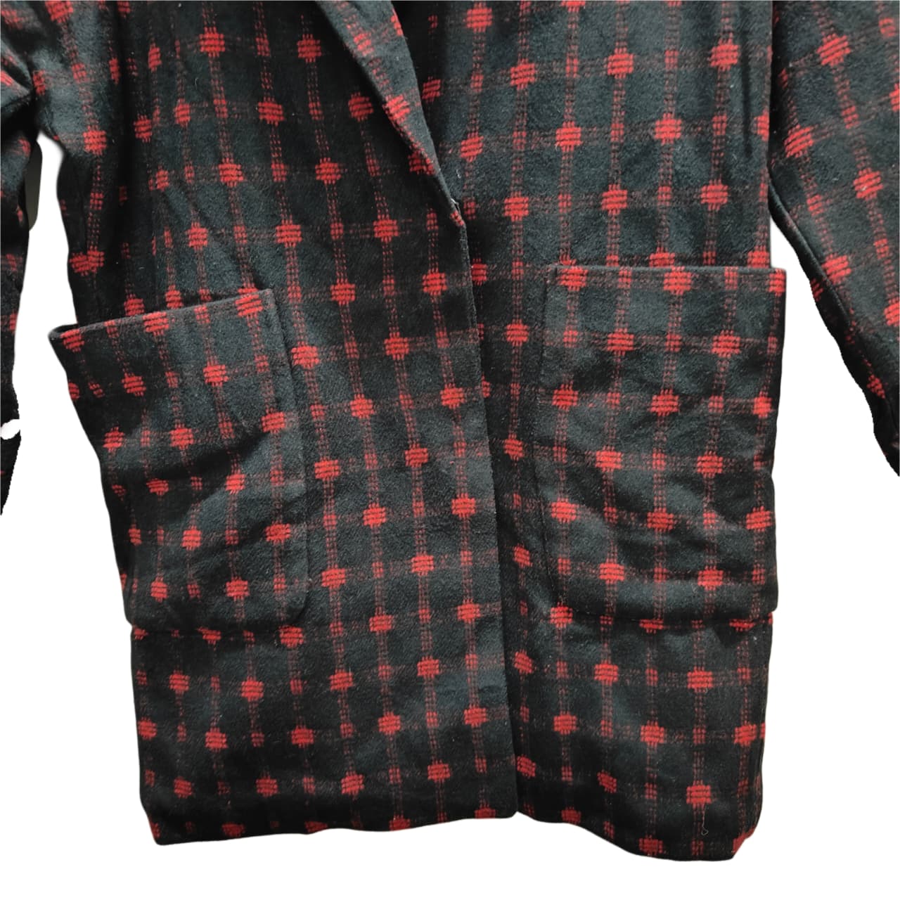 Women’s Coat - Black & Red Checkered (XL)