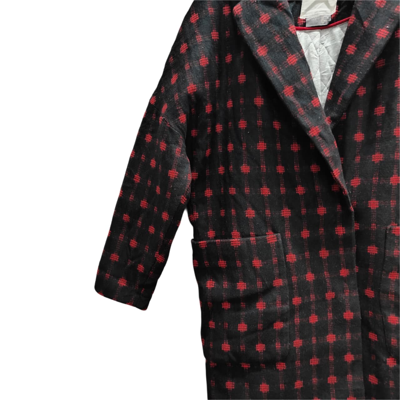 Women’s Coat - Black & Red Checkered (XL)