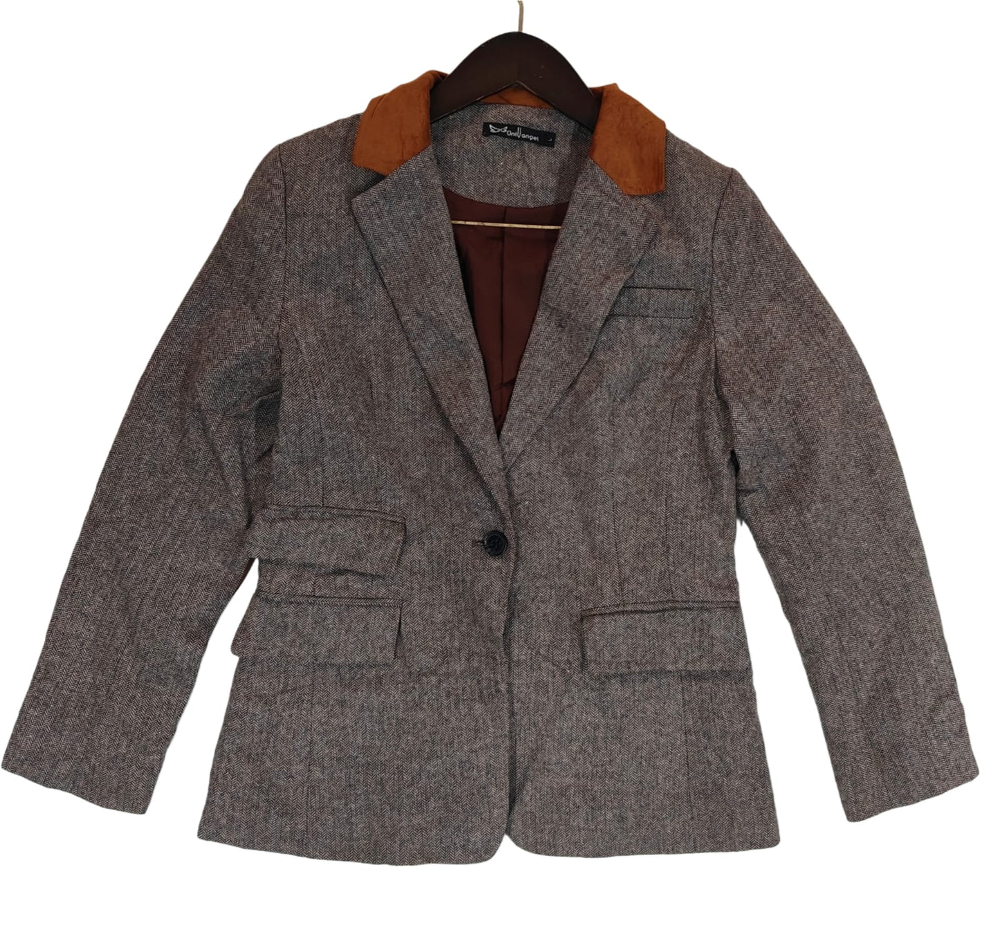 Women’s Blazer - Greyish Brown (2XS)