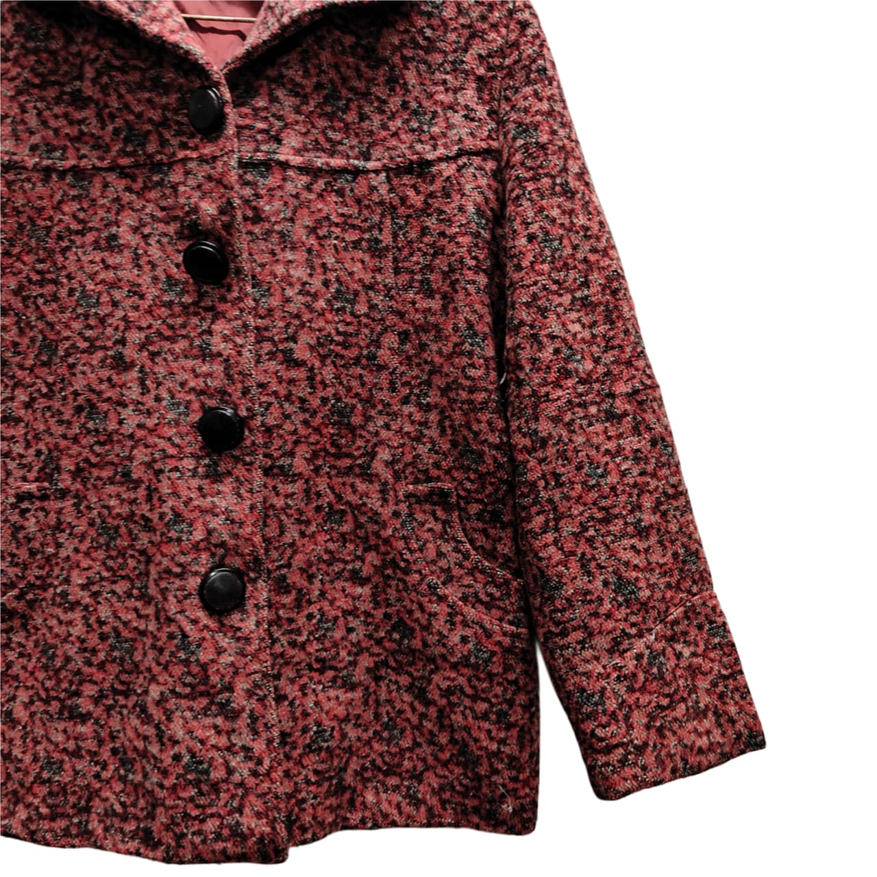 Women’s Coat -Maroon & Grey Mix (XL)