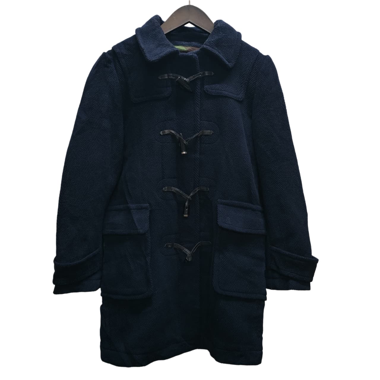 Women's Hooded Coat - Navy Blue (M)