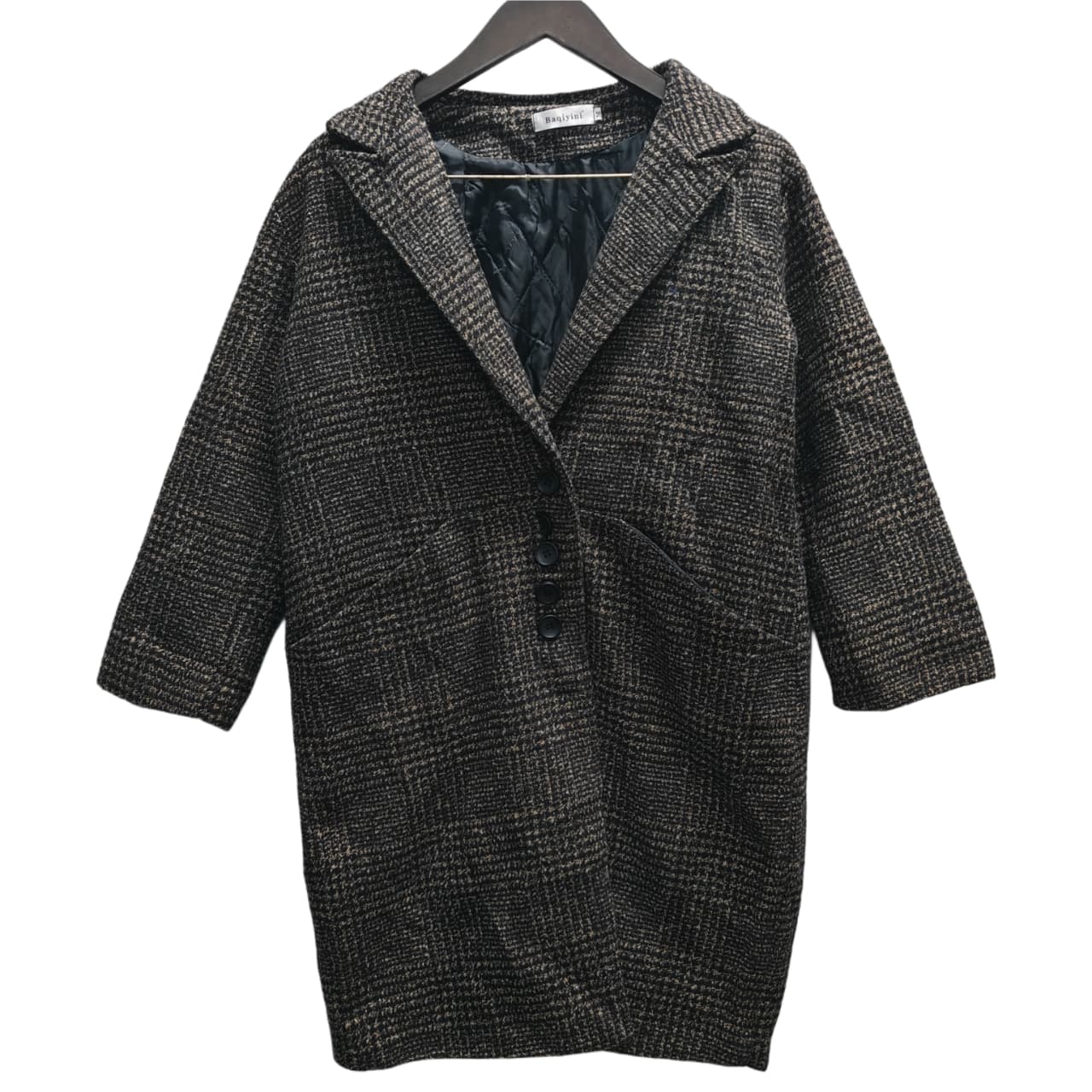Women’s Longcoat - Coffee & Black (L)