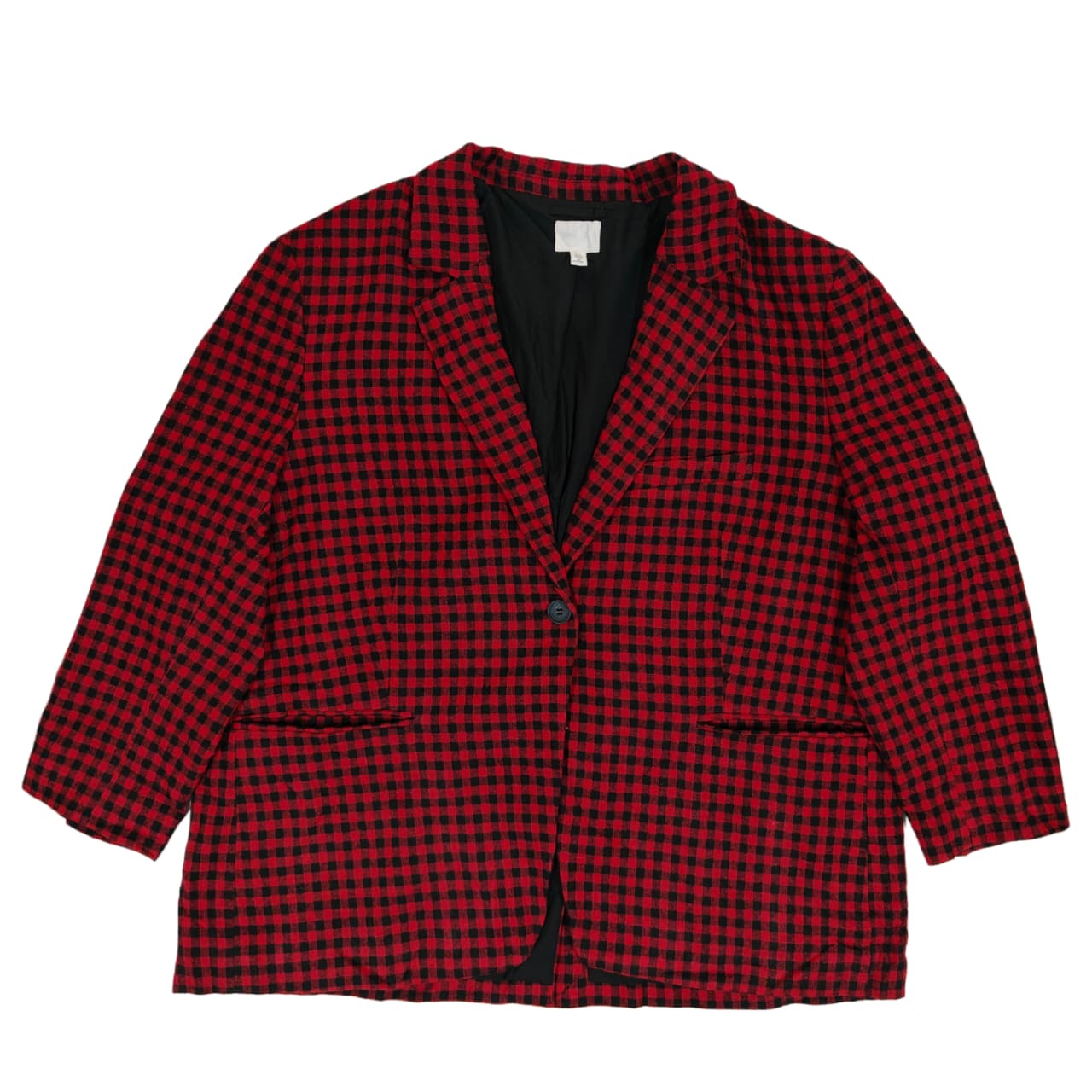 Women’s Coat - Red & Black Checkered (3XL)