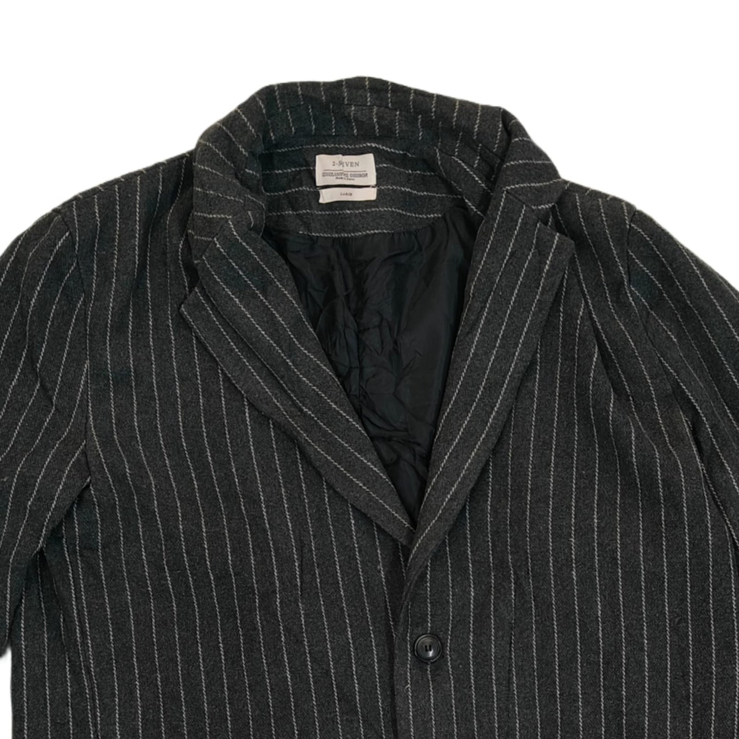 Men's Coat - Black & Grey Striped (3XL)