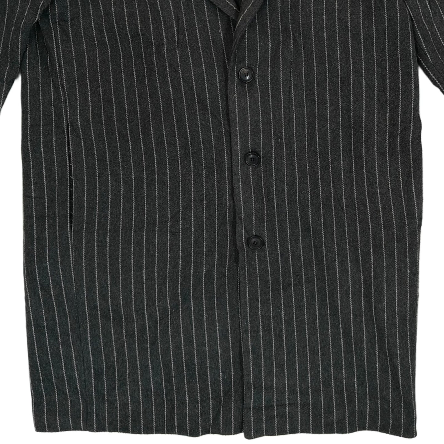 Men's Coat - Black & Grey Striped (3XL)