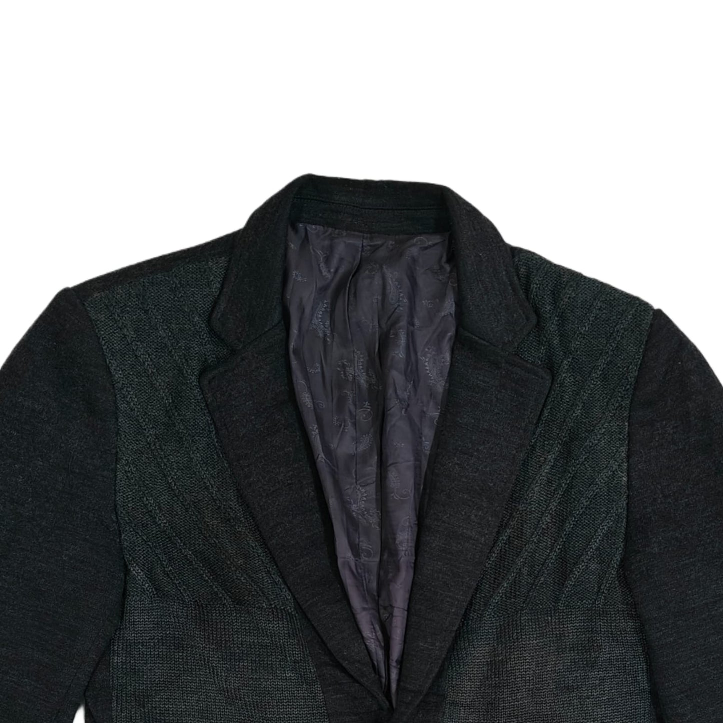 Men's Coat - Grey & Green (M)