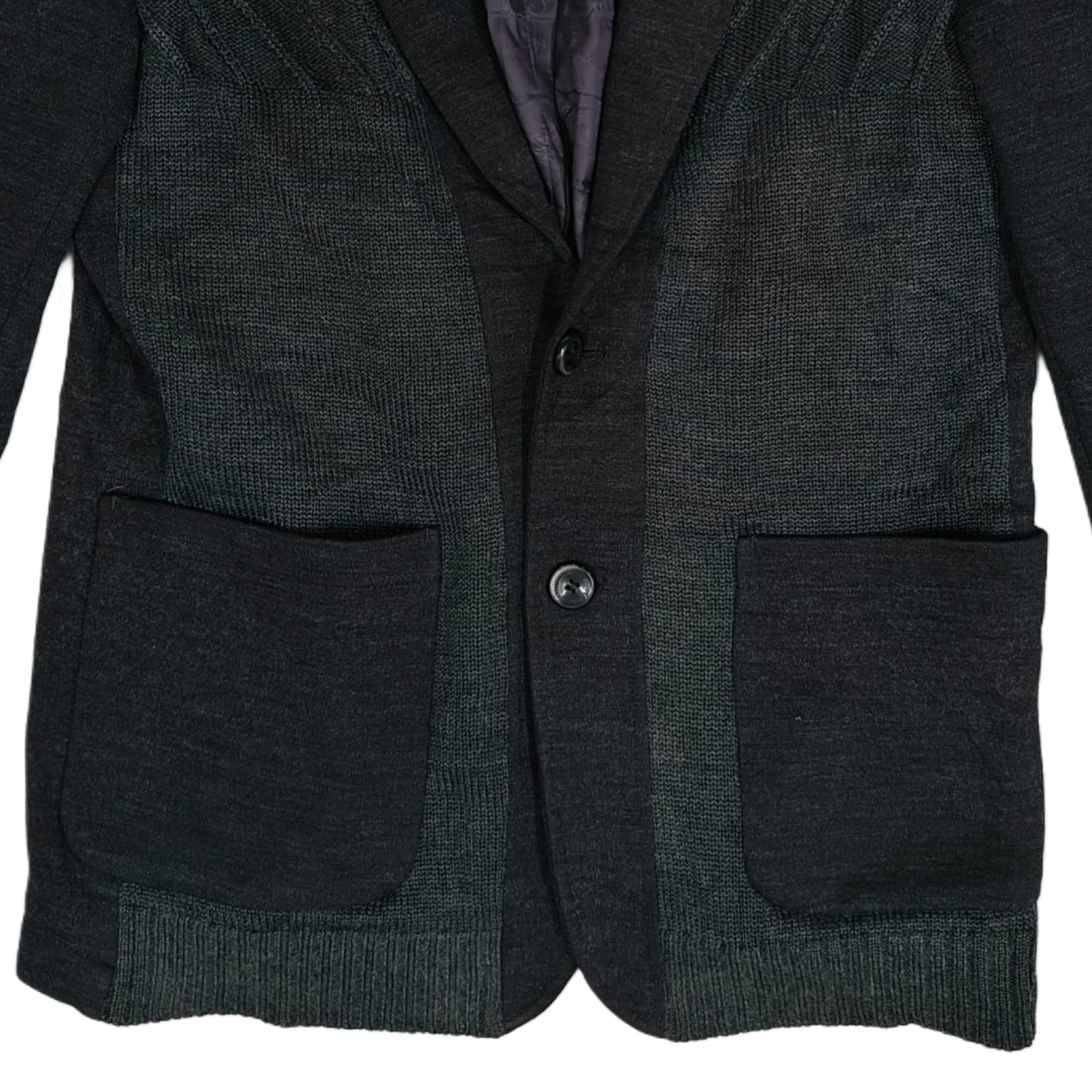 Men's Coat - Grey & Green (M)