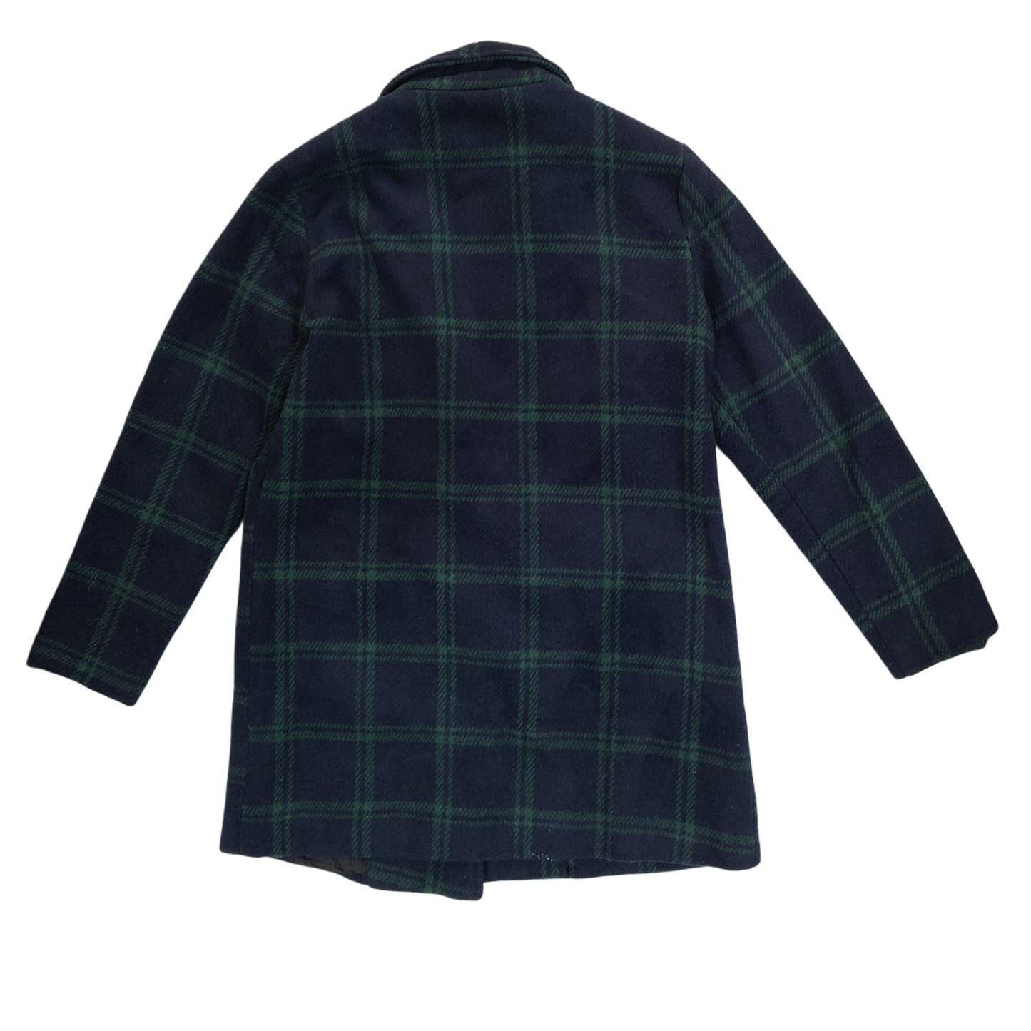 Women's Blazer - Navy Blue & Green Checkered (S)