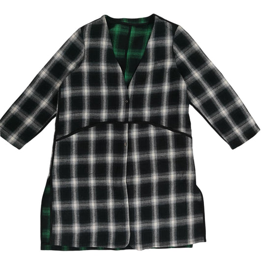 Women’s Sweatshirt - Black & White Checkered (XL)