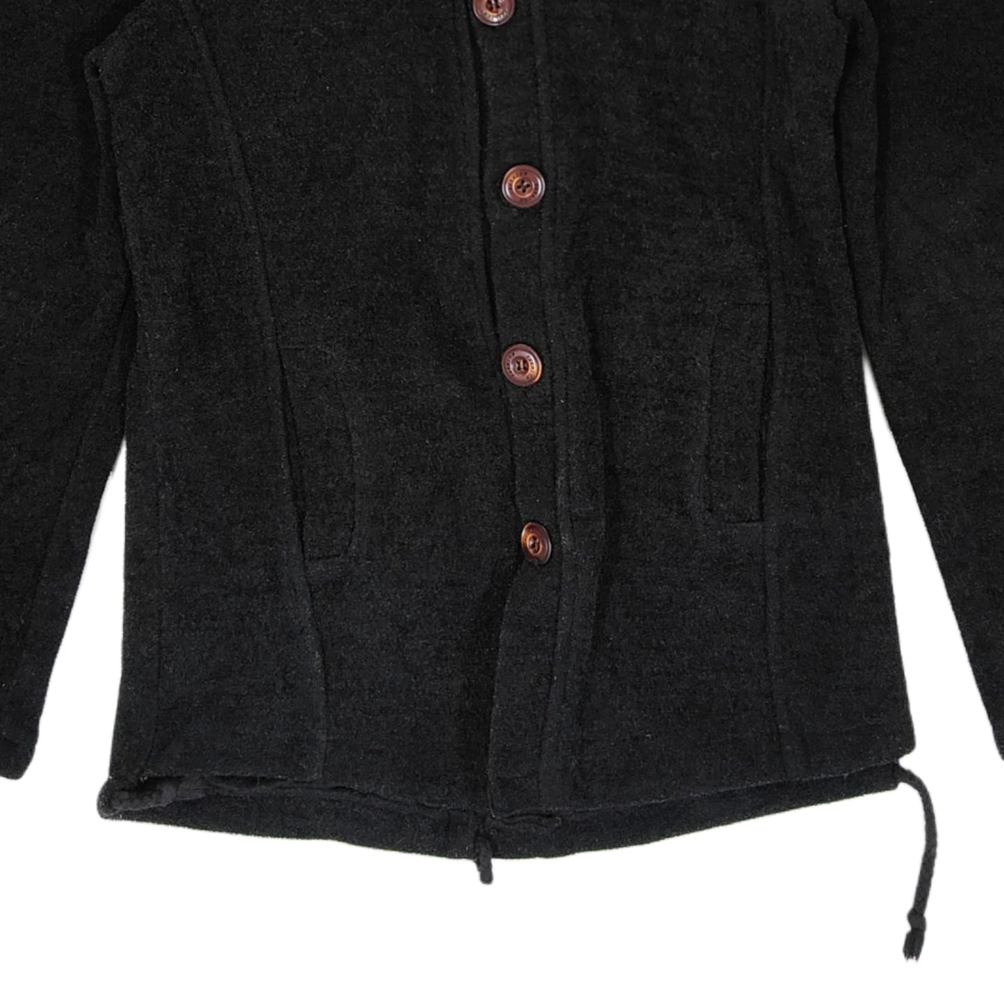 Men's Hooded Coat - Black (XS)