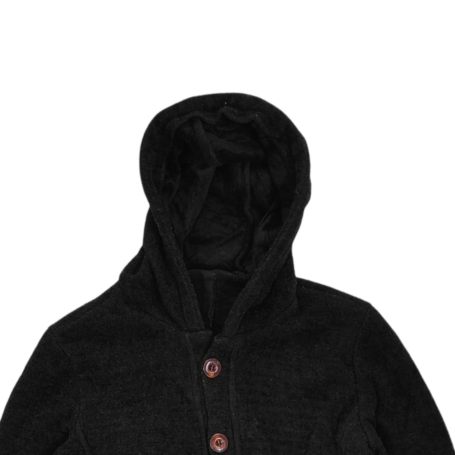 Men's Hooded Coat - Black (XS)