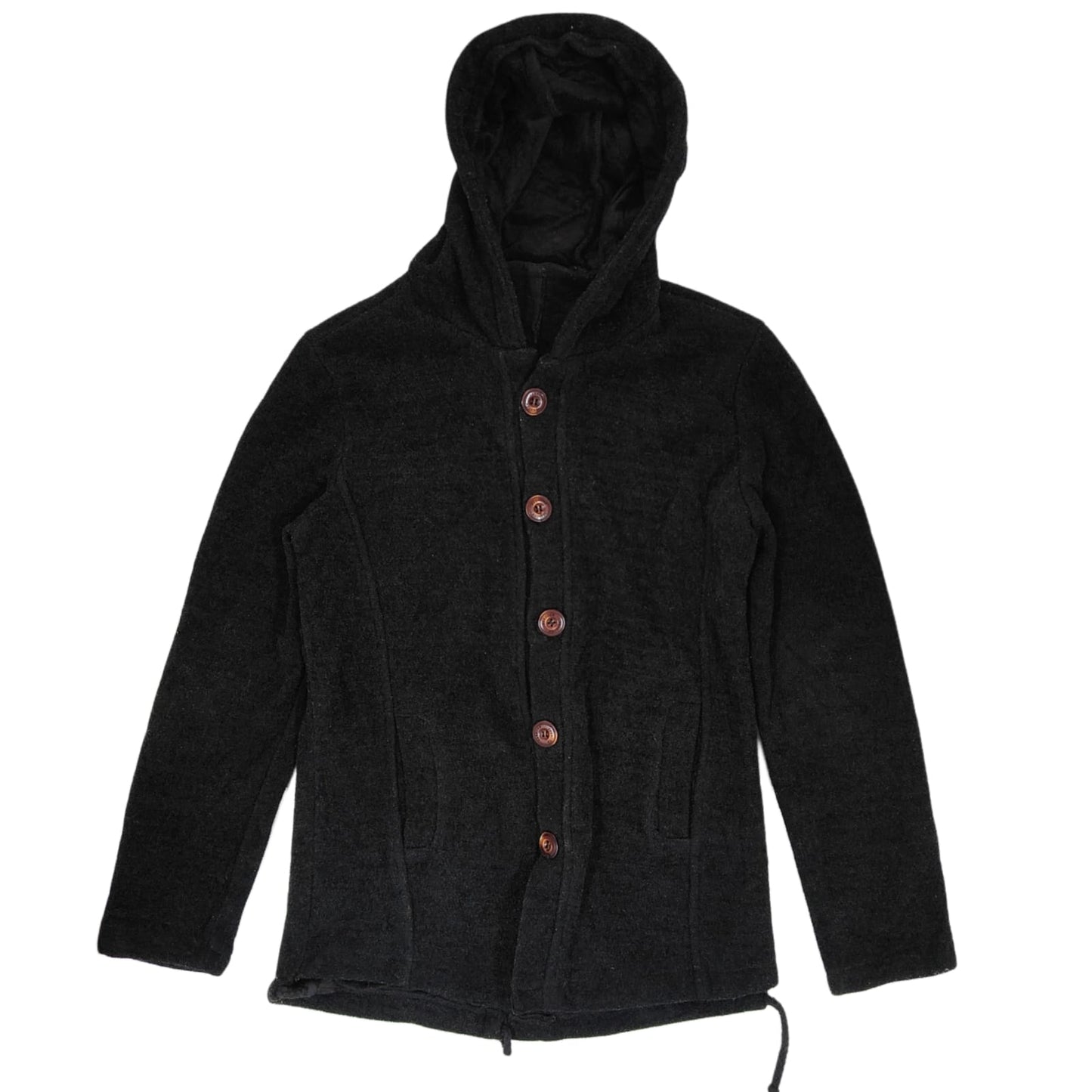 Men's Hooded Coat - Black (XS)