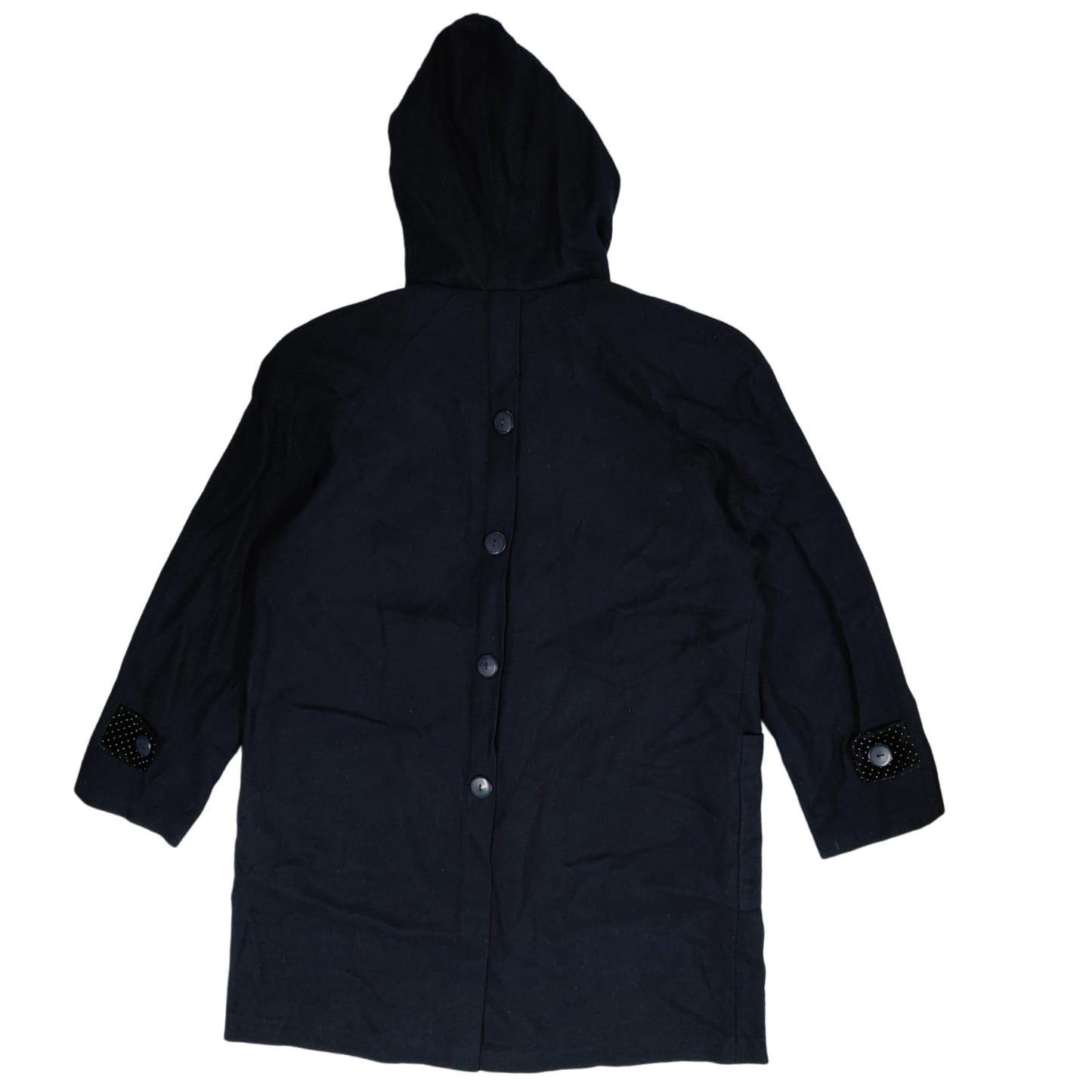 Men's Hooded Coat - Black (XXL)