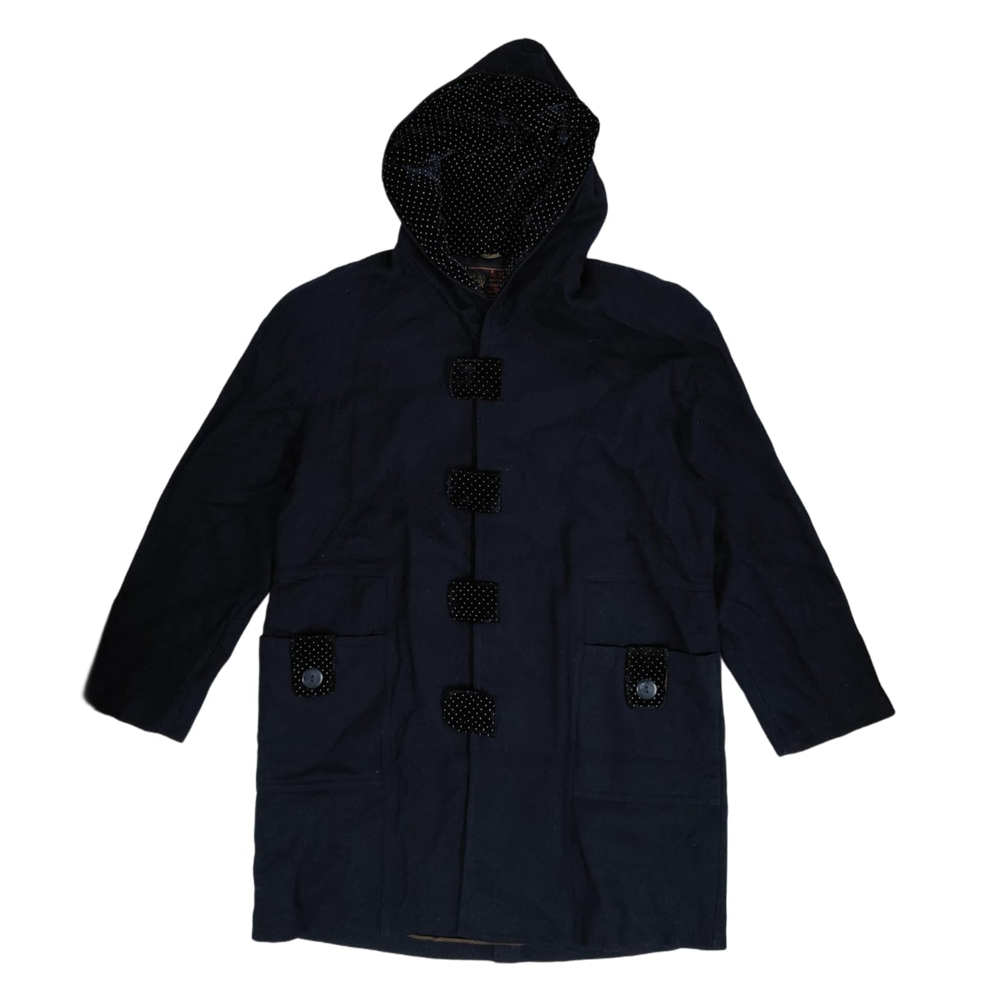 Men's Hooded Coat - Black (XXL)