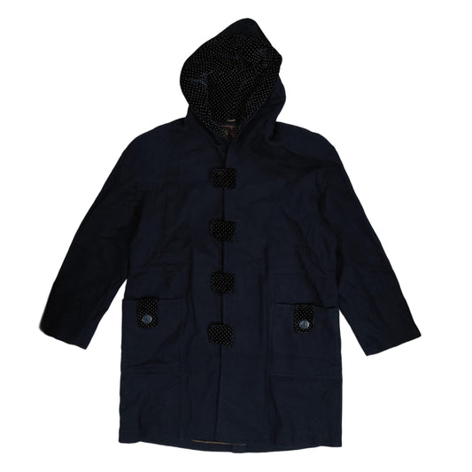 Men's Hooded Coat - Black (XXL)