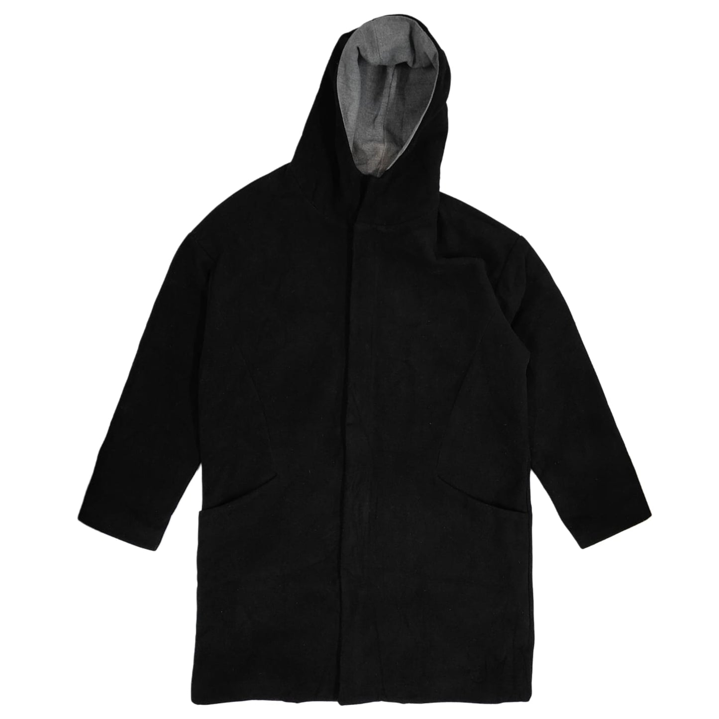 Men's Hooded Coat - Black (XXL)