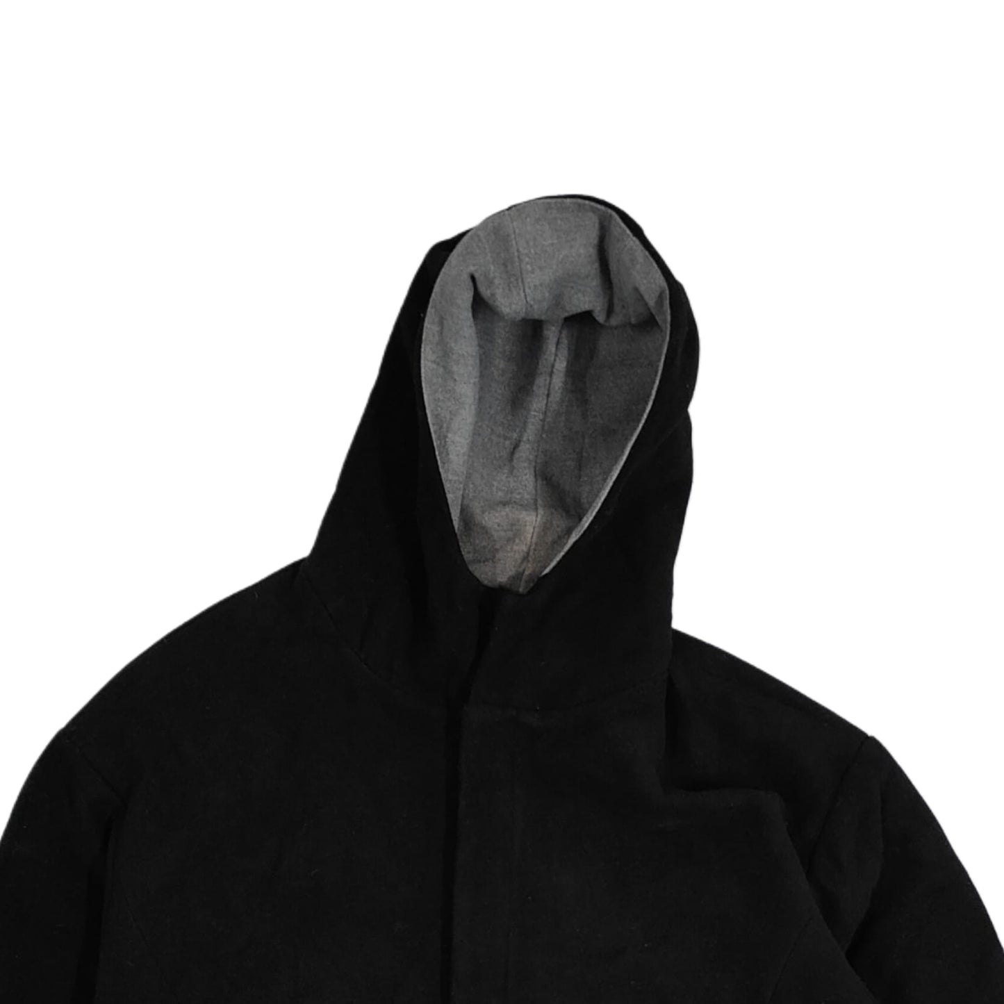 Men's Hooded Coat - Black (XXL)