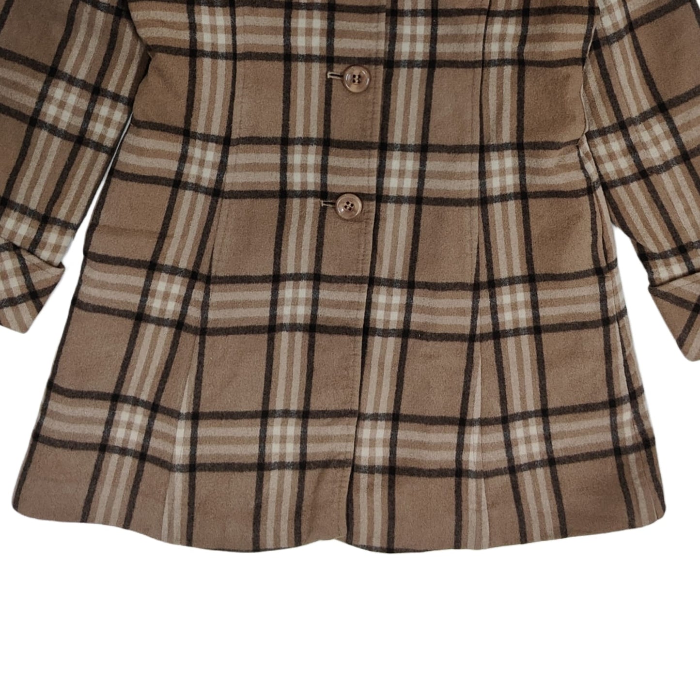 Women’s Longcoat - Brown Checkered (XS)