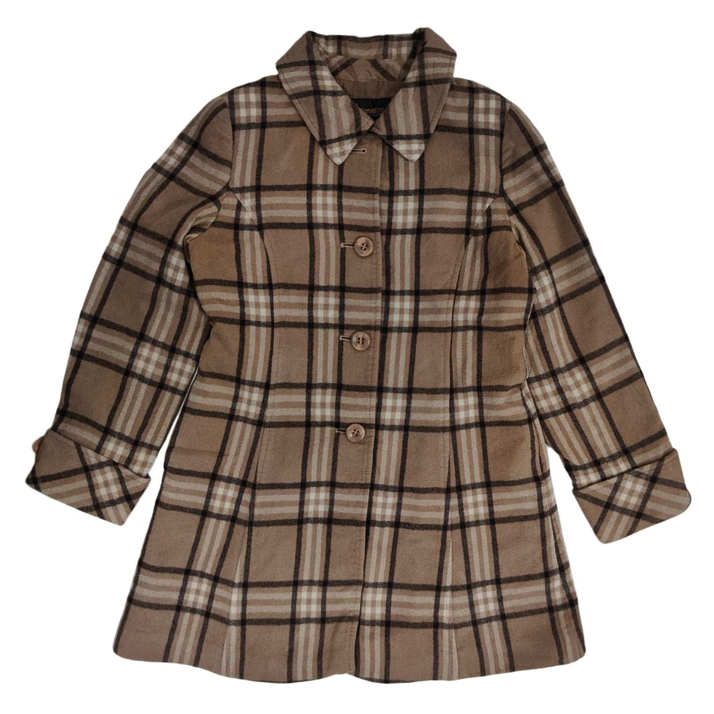 Women’s Longcoat - Brown Checkered (XS)