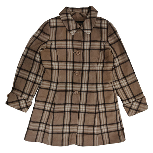 Women’s Longcoat - Brown Checkered (XS)