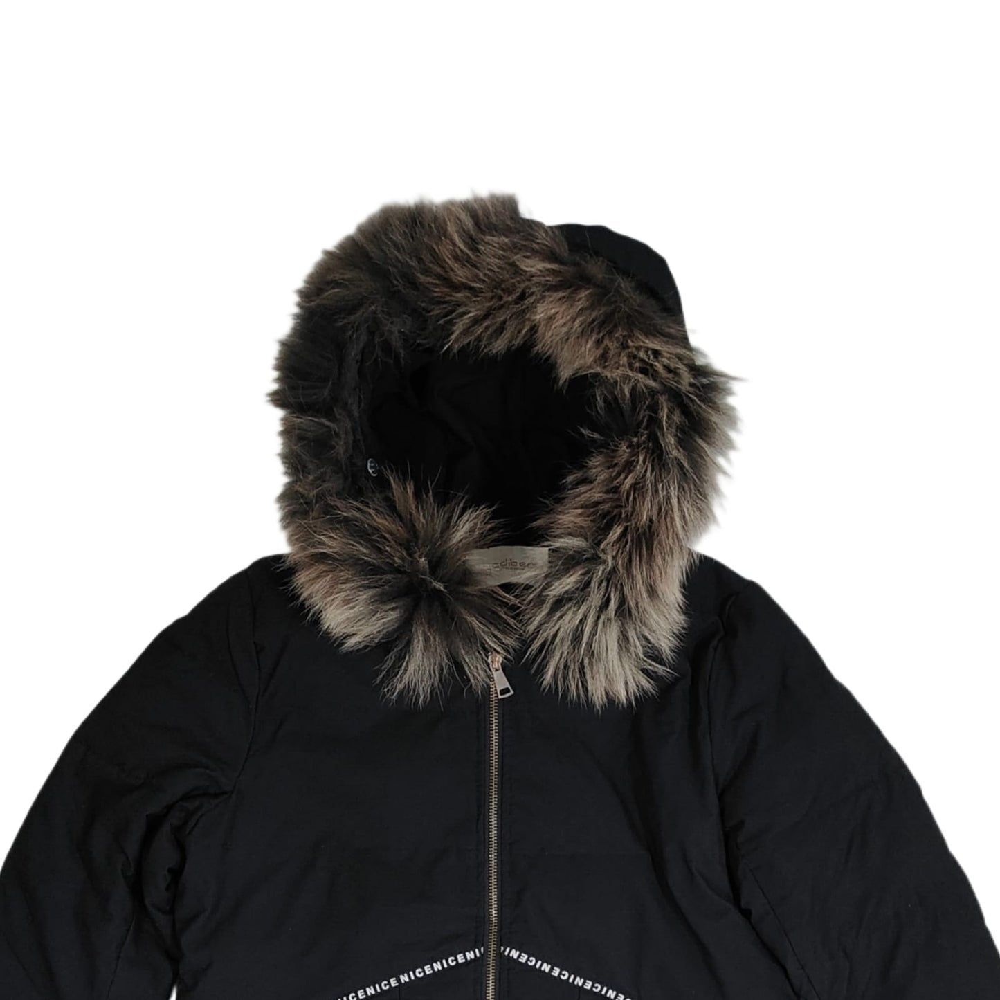 Women's Hooded Long Jacket - Black (L)